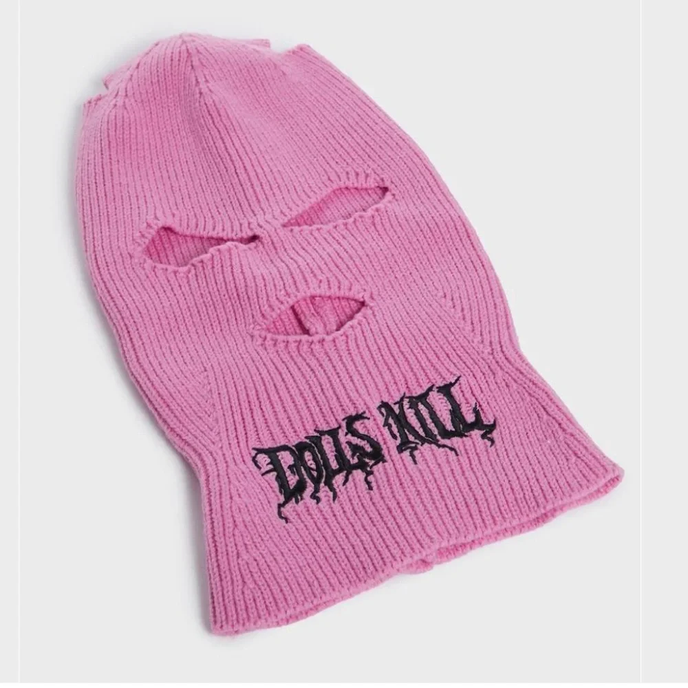 NWT Pink Dollskill Embroidered Logo Ski Mask